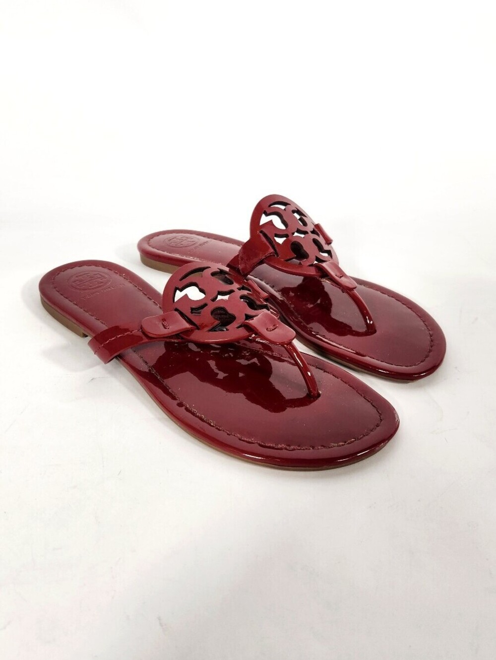 Tory Burch Miller Patent Red Sandals - Picture 2 of 7